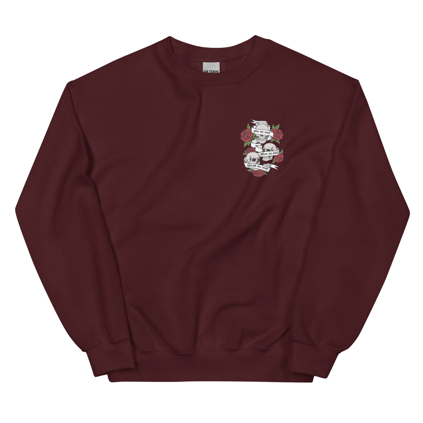 Three Wise Skulls Unisex Pocket Style Jumper