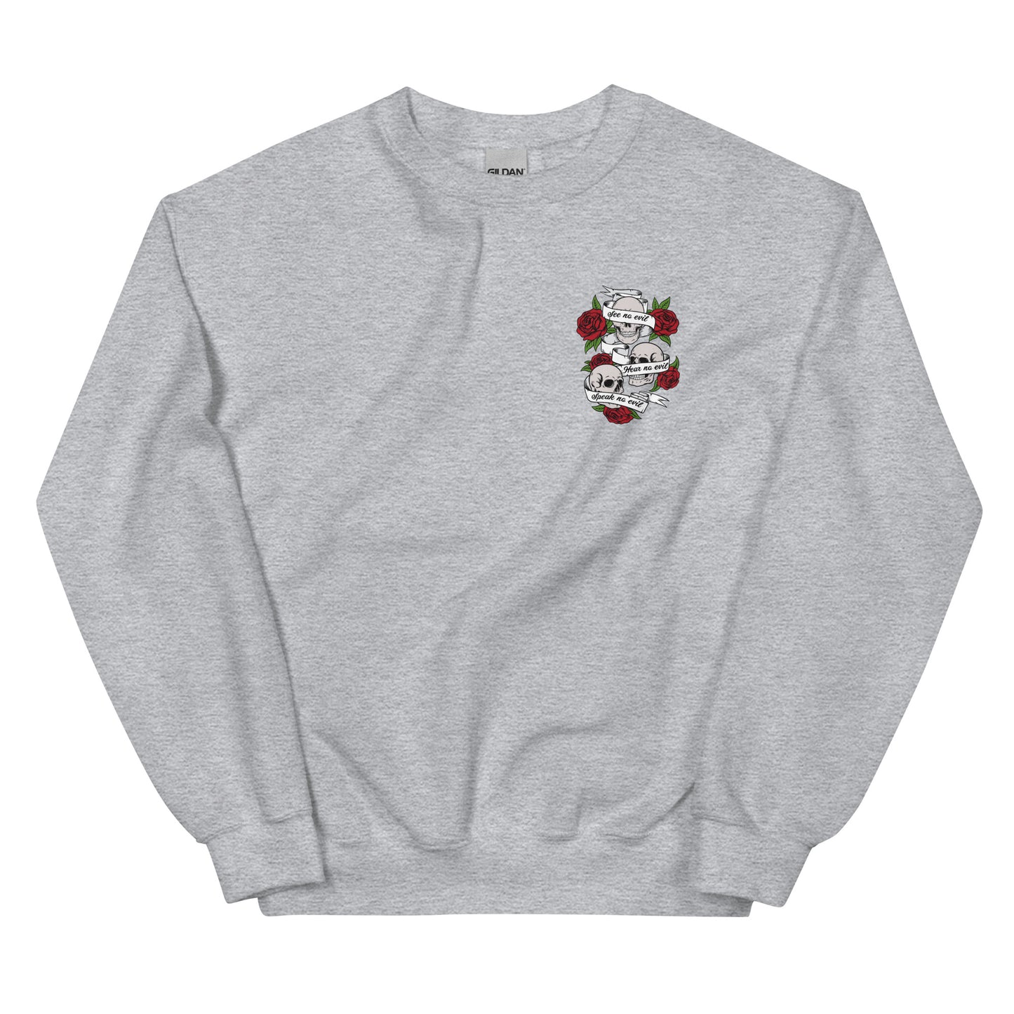 Three Wise Skulls Unisex Pocket Style Jumper