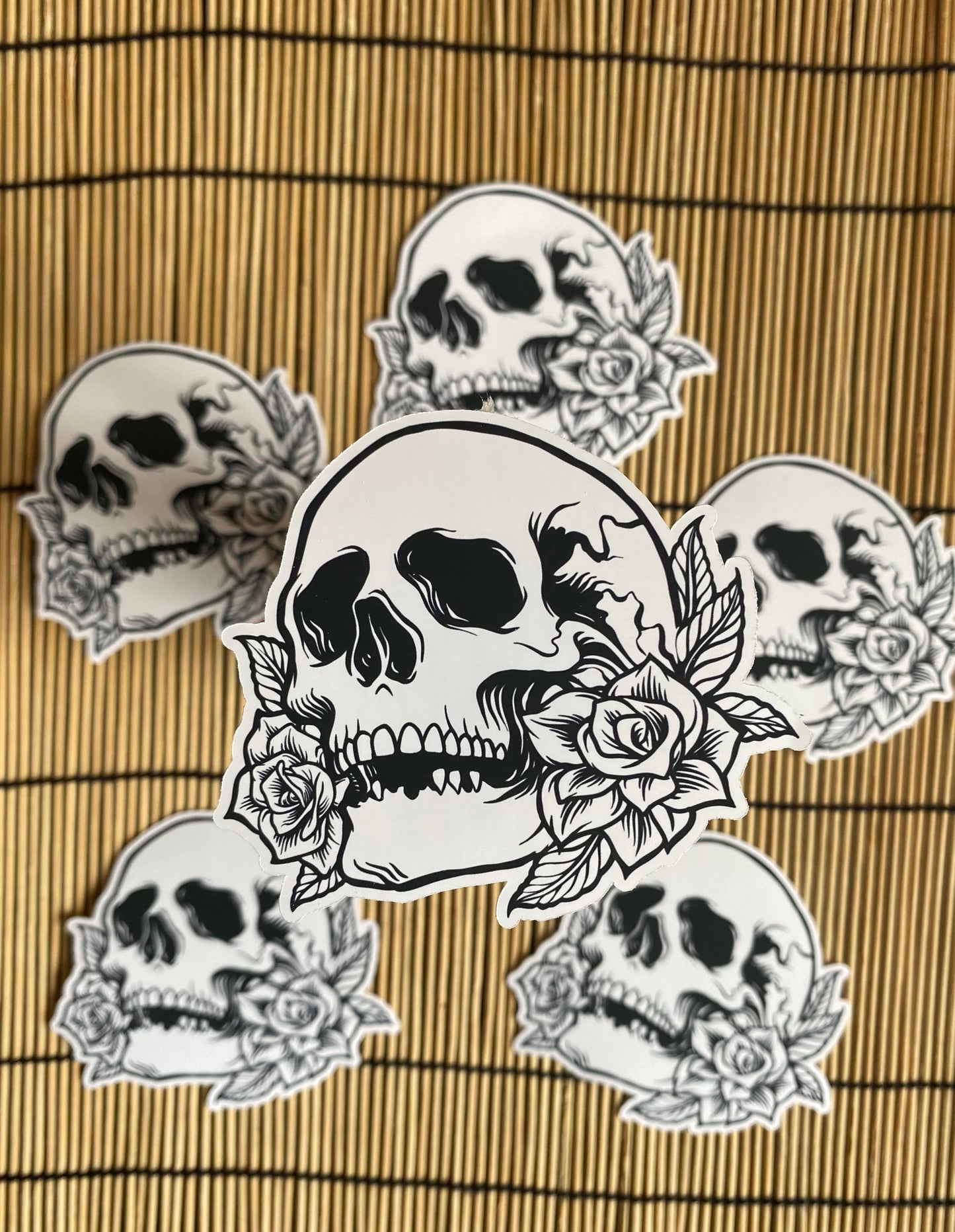 Floral Skull Sticker