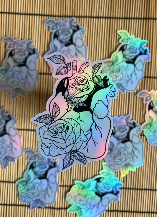 Floral Heart Sticker