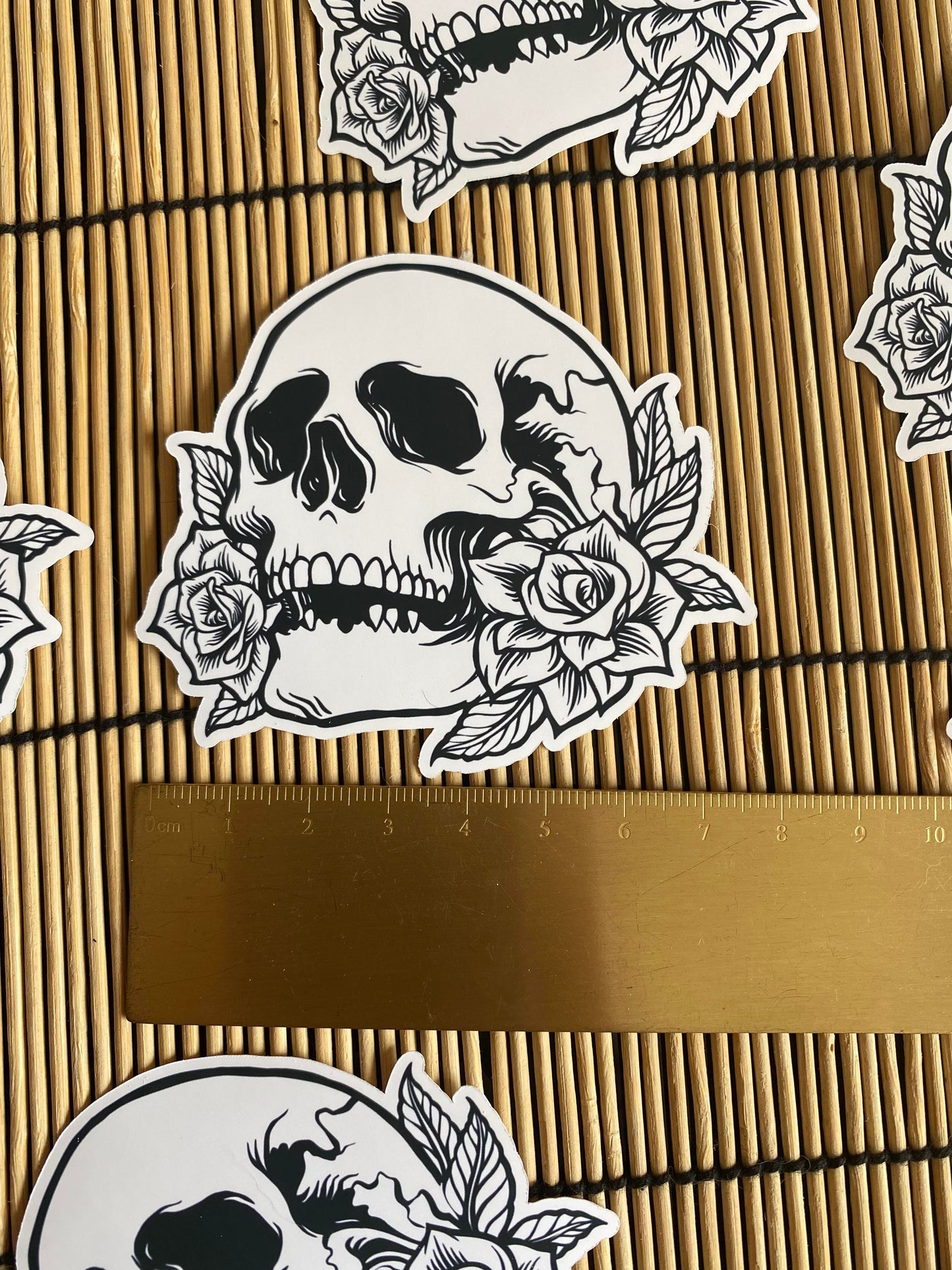 Floral Skull Sticker