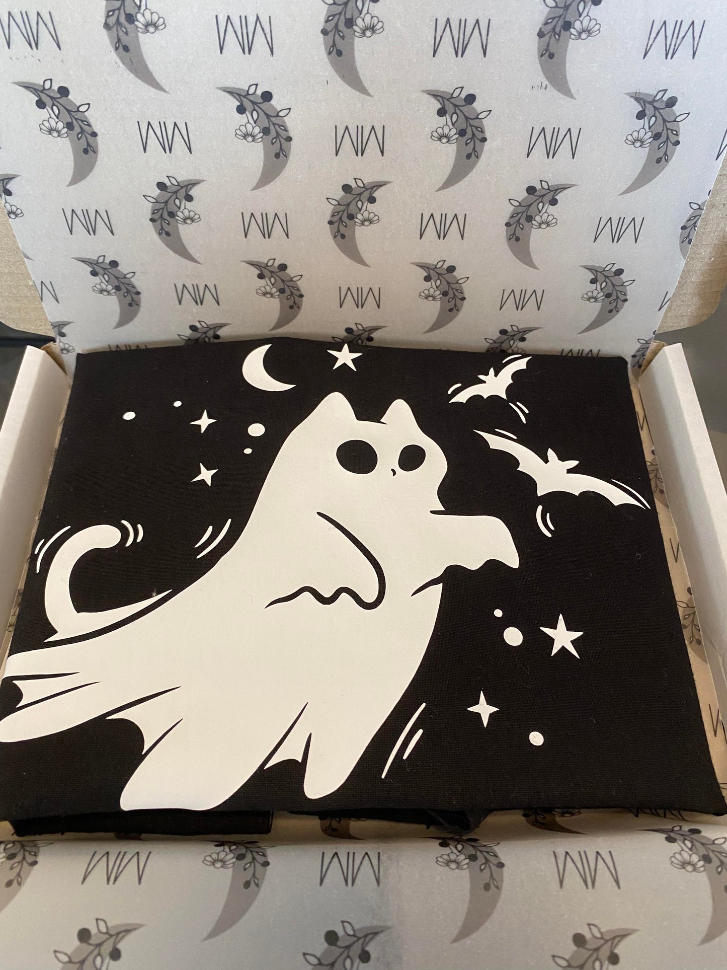 Ghost Cat Tote Bag