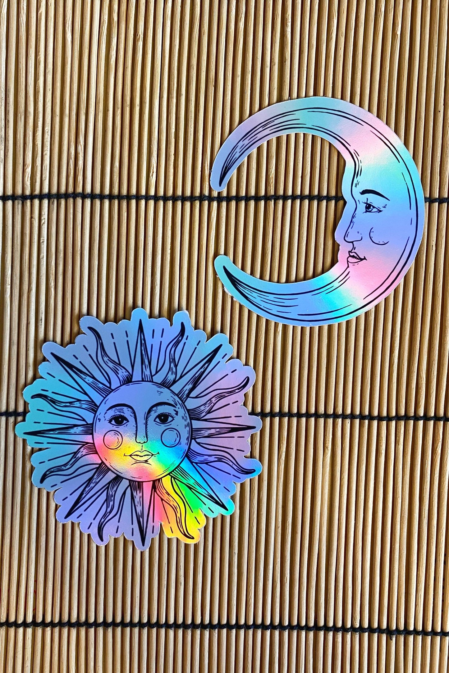 Sun and Moon Face Stickers