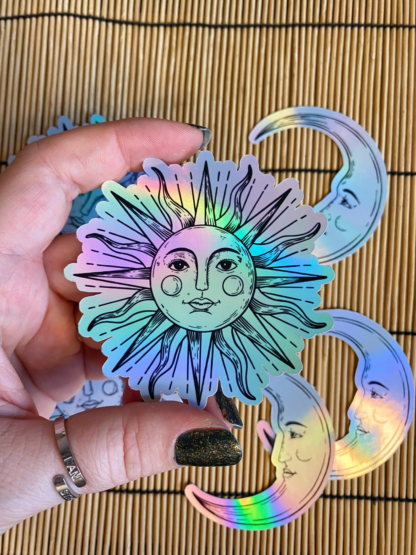 Sun and Moon Face Stickers