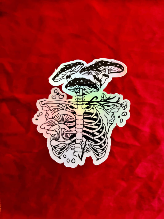 Mushroom Rib Cage Sticker