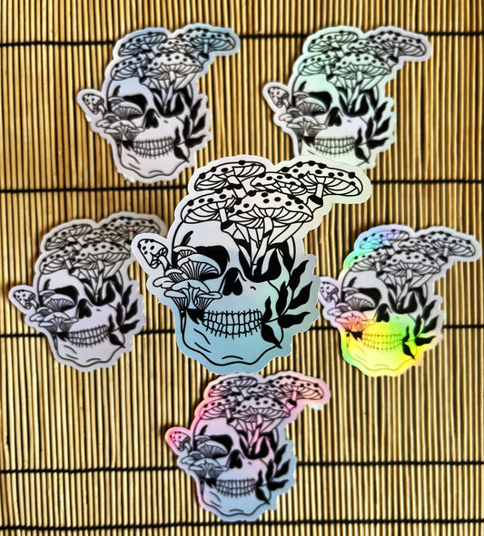 Mushroom Skull Sticker