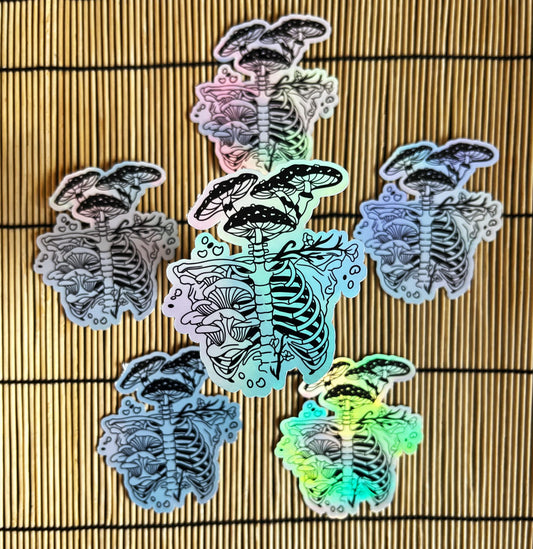 Mushroom Rib Cage Sticker