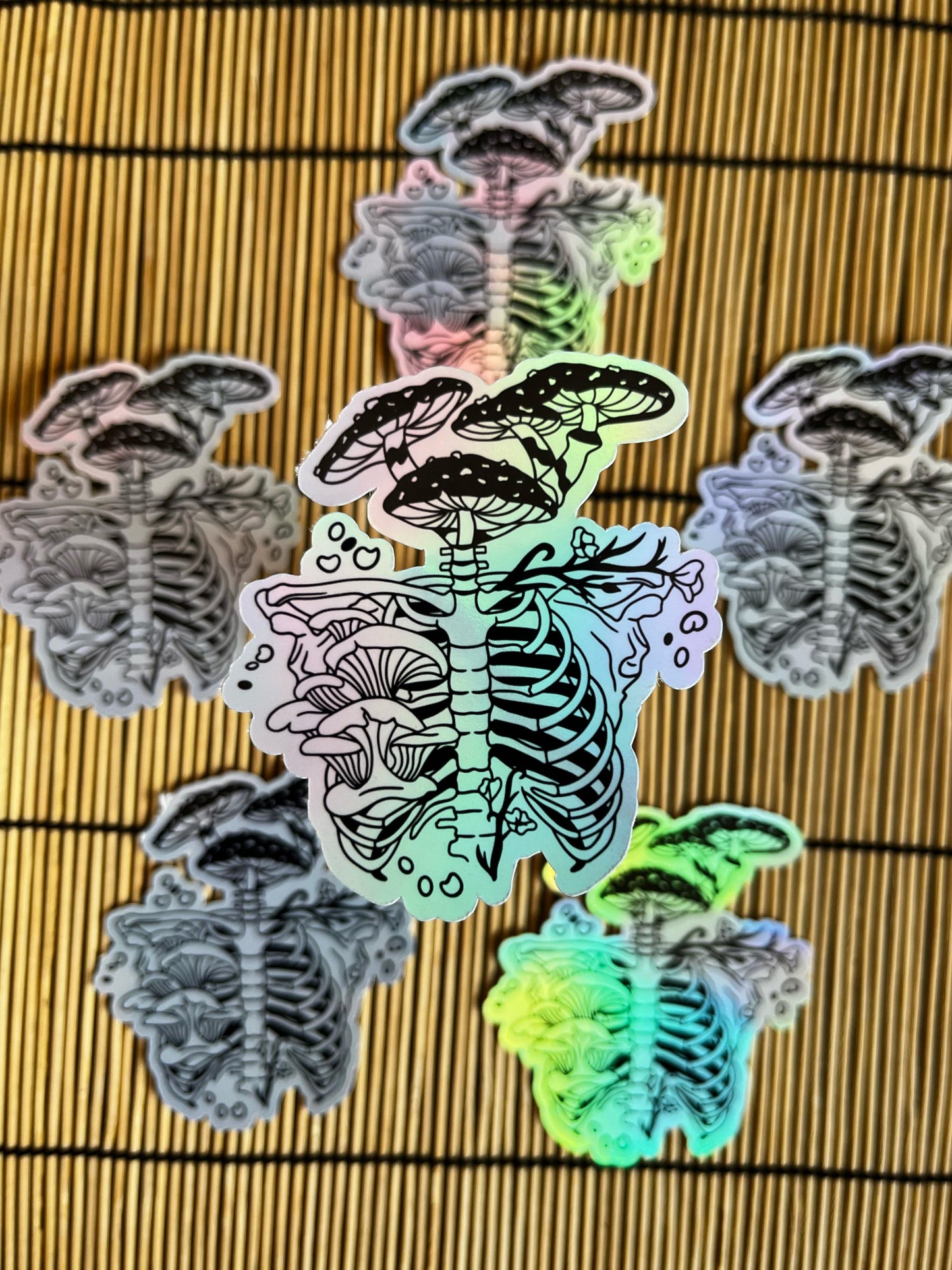 Mushroom Rib Cage Sticker