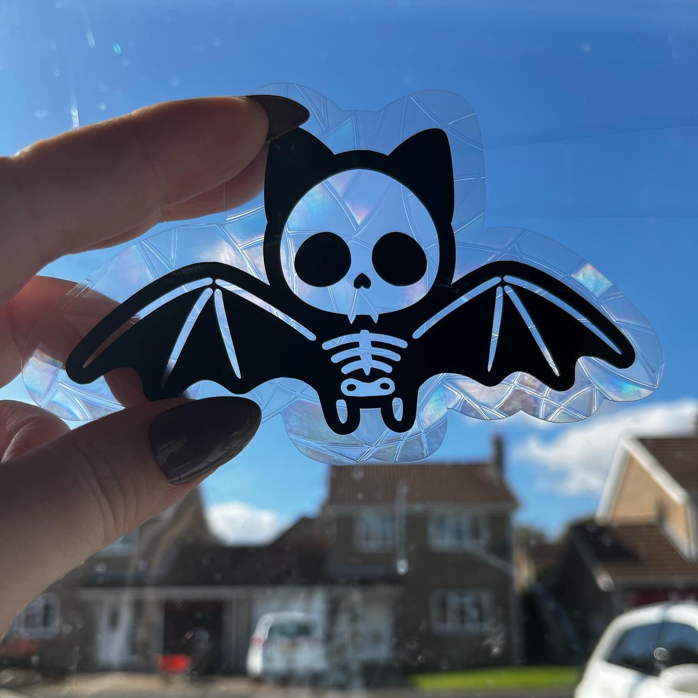 Skeleton Bat Suncatcher