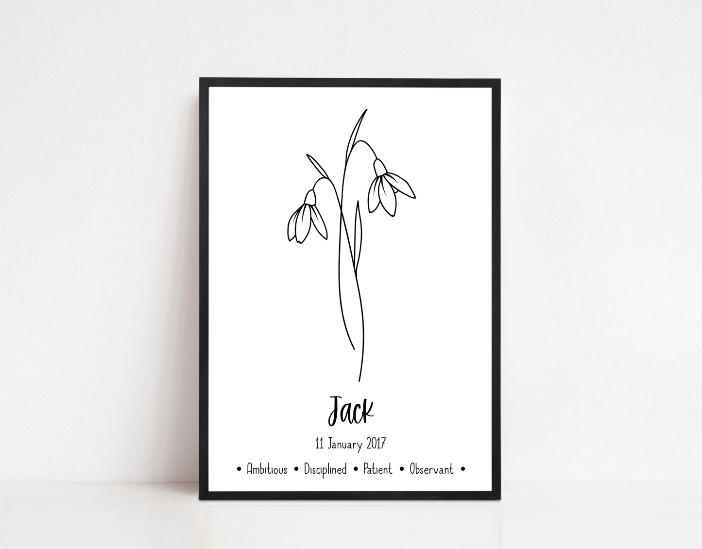 Personalised Individual Birth Flower Print