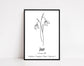 Personalised Individual Birth Flower Print