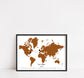 Personalised Map Print for Long Distance Relationships and Friendships