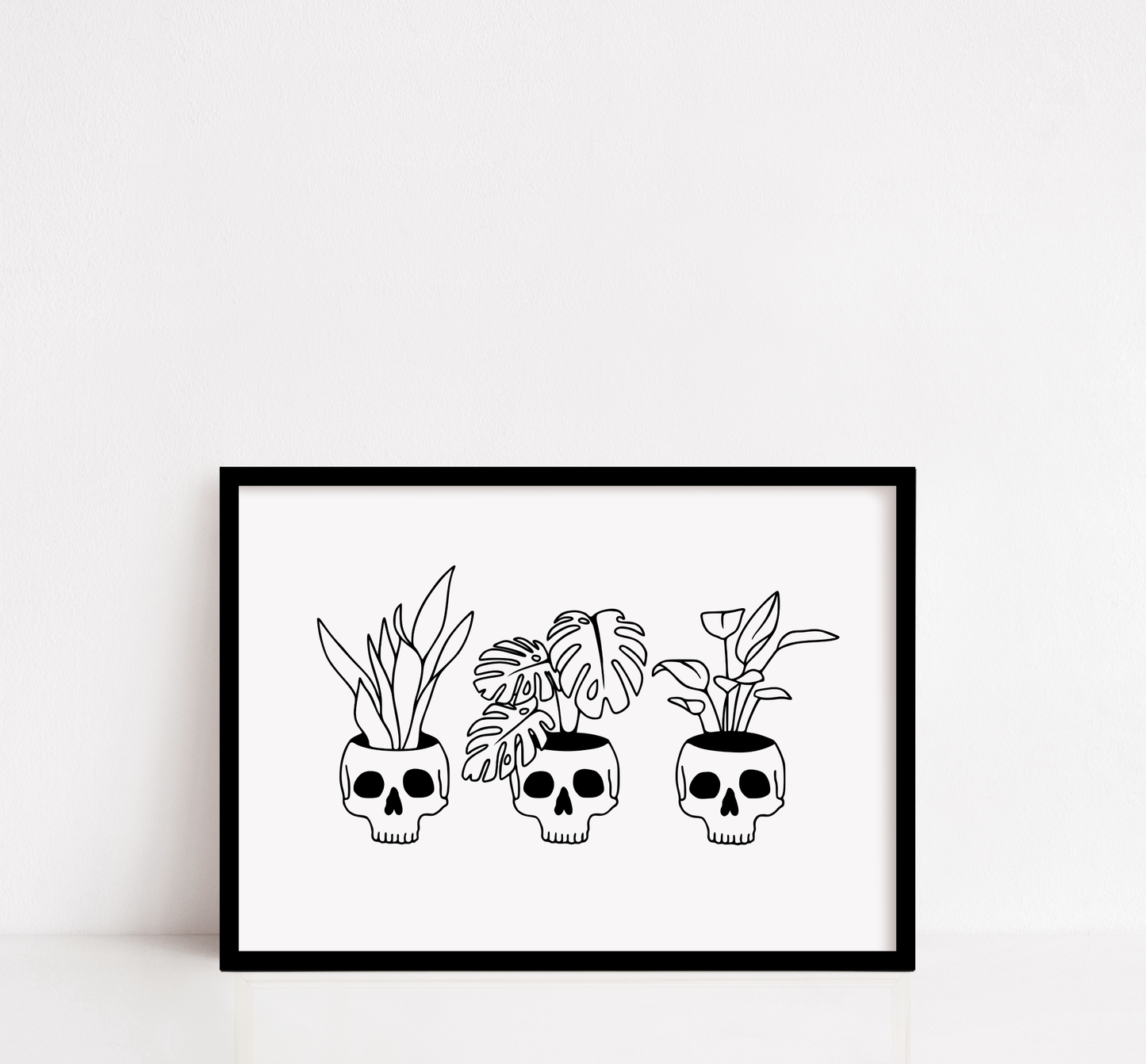 Skull Planter Trio Print