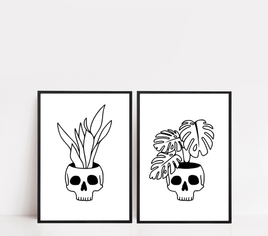 Skull Planter Individual Print