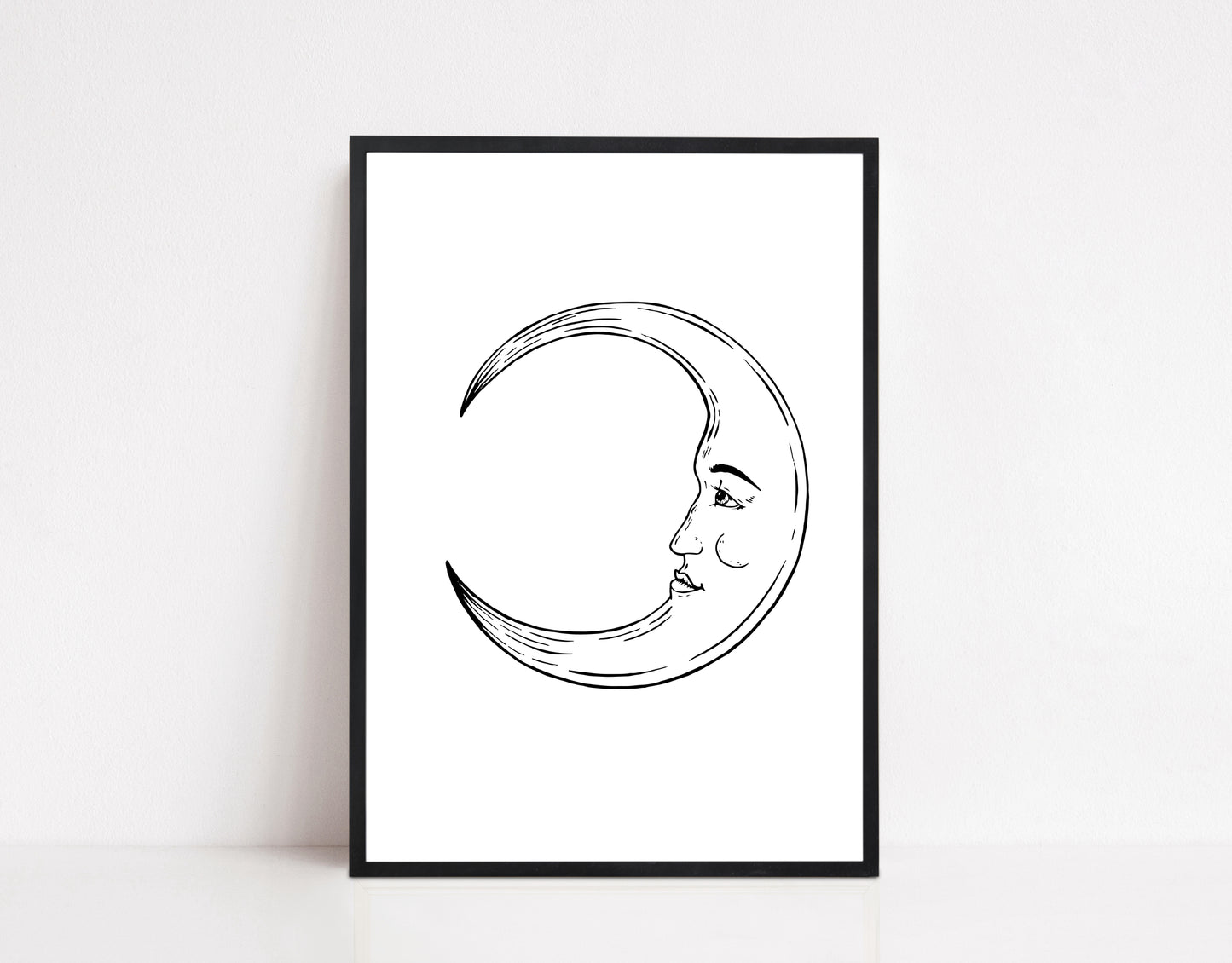 Sun and Moon Faces Print; Individual/Pair