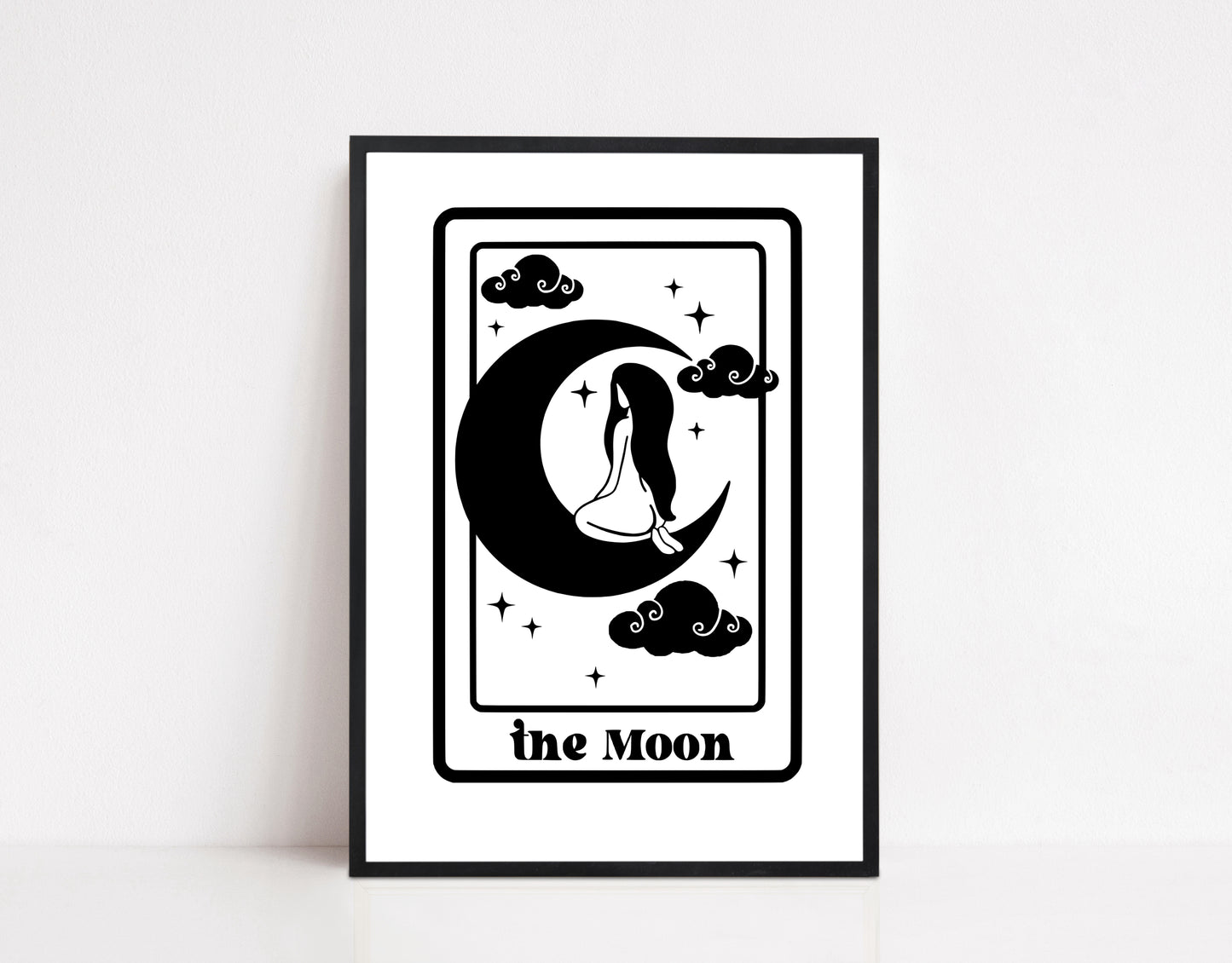 Minimal Tarot Sun and Moon Print; Individual/Pair