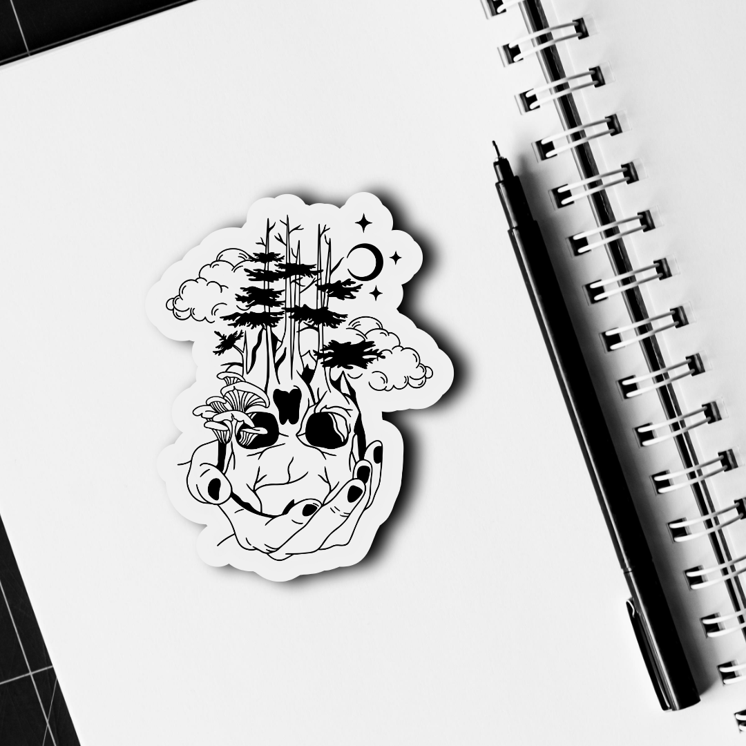 Forest Skull Sticker