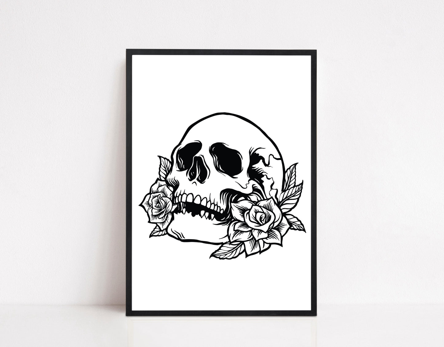 Floral Skull, Rib Cage, Heart Print; Individual/Set of 3