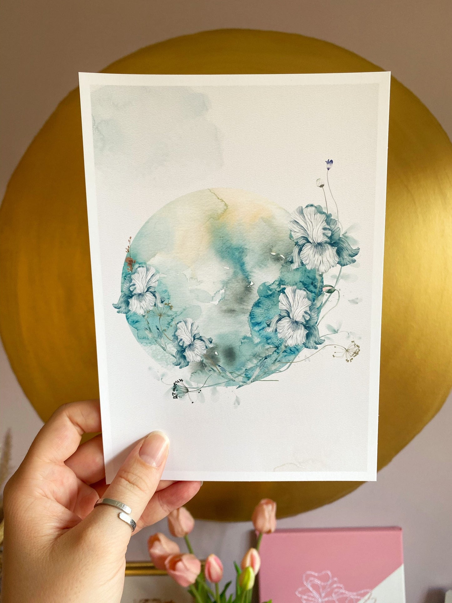 Watercolour Moon Print