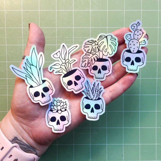 Skull Planter Sticker Pack