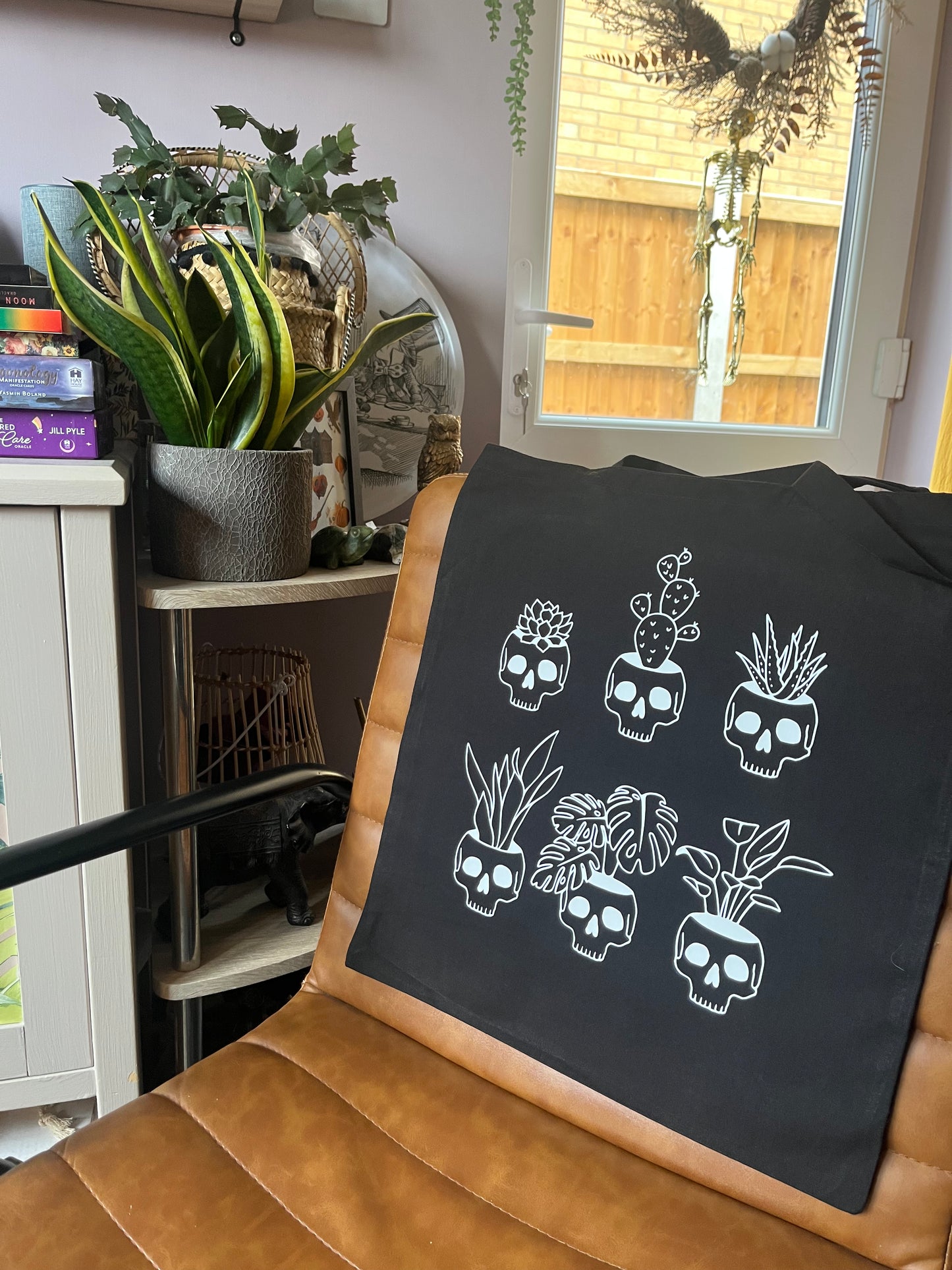 Skull Planter Tote Bag