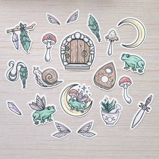 Cottagecore Witch Sticker Pack