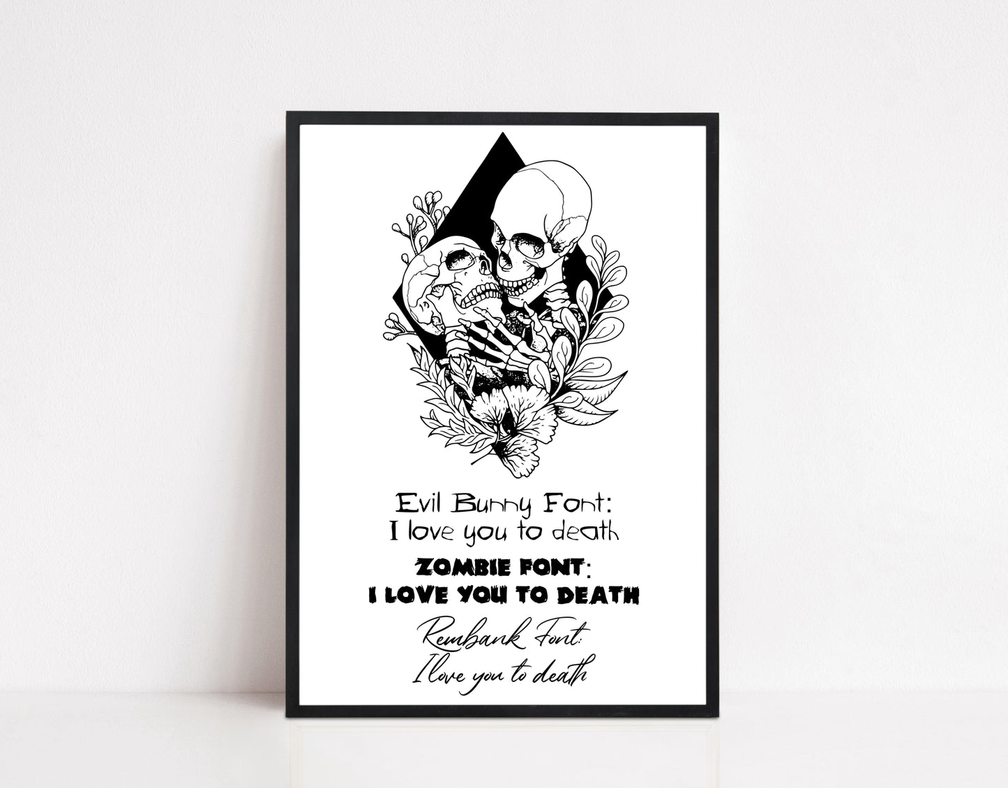 Skeleton Lovers Print